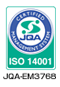 ISO 14001取得 JQA-EM3768